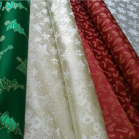 CHRISTMAS BROCADE FABRIC