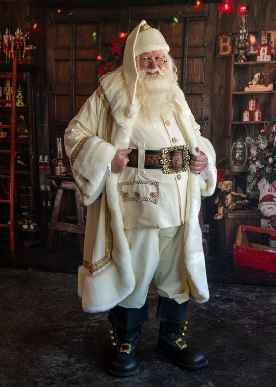 Professional Santa Claus White Long Suit (Full Suit) – Santa's Tailor